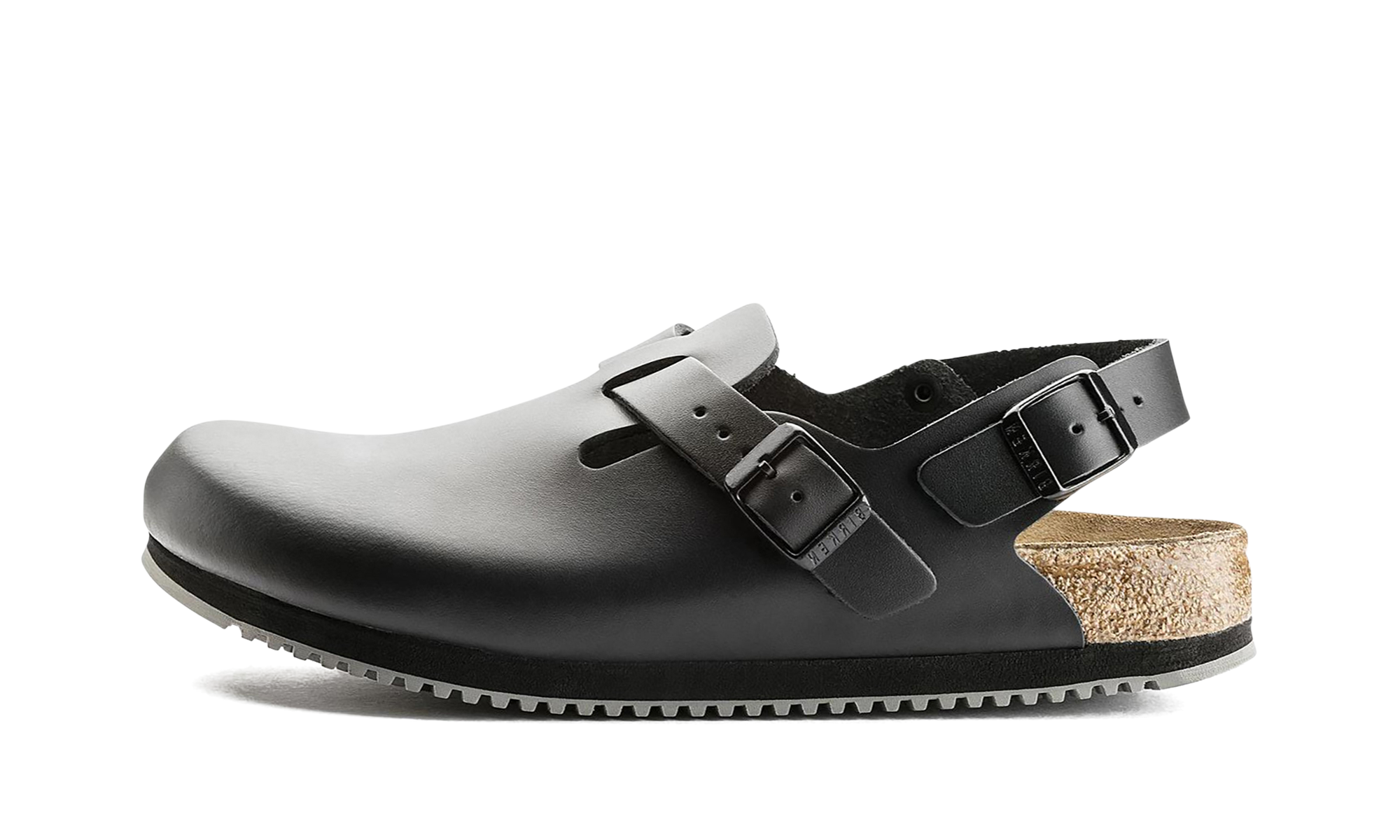Tokio Super Grip Leather Sandals "Black"